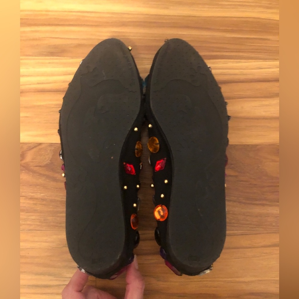 Vintage Beverly Feldman Frankie and Baby Jeweled Shoes 80s Retro size 6.5 - Picture 6 of 12